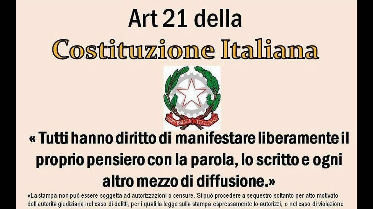 Art. 21 della Costituzione Italiana